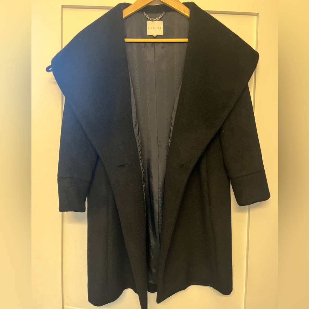 Celine black wool coat